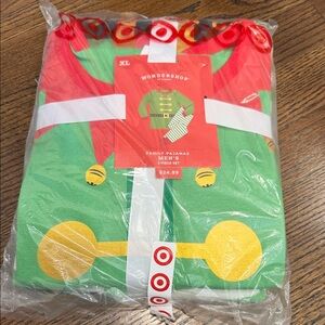 Wondershop Men's Elf Pajamas - Green, Red, and Gold